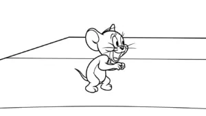 in tranh tô màu Coloriage Tom và Jerry cho bé 7 tuổi