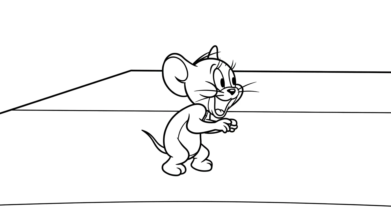 in tranh tô màu Coloriage Tom và Jerry cho bé 7 tuổi