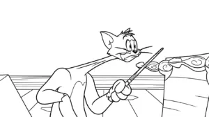 hình tô màu Coloriage Tom và Jerry cho bé 5 tuổi miễn phí