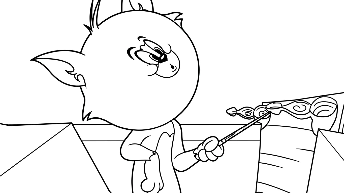 tranh tô màu Coloriage Tom và Jerry cho bé tải miễn phí