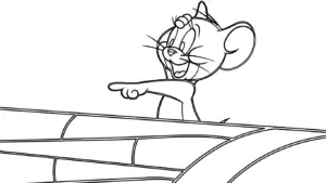 file pdf tranh tô màu Coloriage Tom và Jerry cho bé