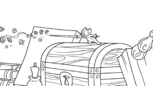in tranh tô màu Coloriage Tom và Jerry cho bé 4 tuổi