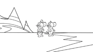 tải hình tô màu Coloriage Tom và Jerry cho bé 5 tuổi