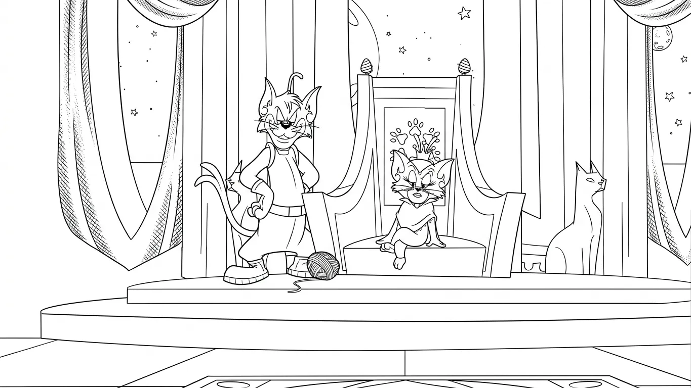 tranh tô màu Coloriage Tom và Jerry cho bé tải về