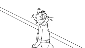 tải file tranh tô màu Coloriage Tom và Jerry