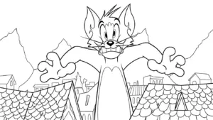 tranh tô màu Coloriage Tom và Jerry cho bé 6 tuổi