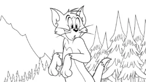 tải tranh tô màu Coloriage Tom và Jerry miễn phí