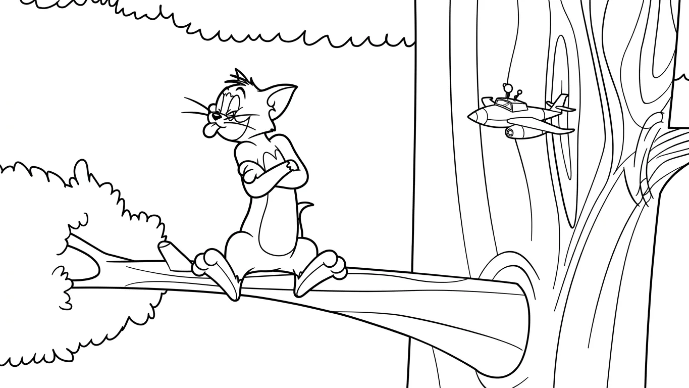 hình tô màu Coloriage Tom và Jerry cho bé 7-8 tuổi