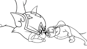 download hình tô màu Coloriage Tom và Jerry cho bé