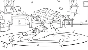 hình tô màu Coloriage Tom và Jerry cho bé 4 tuổi miễn phí