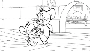 hình tô màu Coloriage Tom và Jerry cho bé 6 tuổi miễn phí