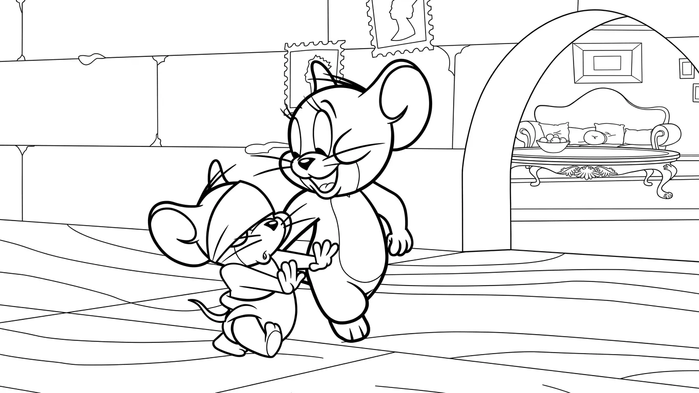 hình tô màu Coloriage Tom và Jerry cho bé 6 tuổi miễn phí