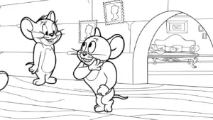 tải tranh tô màu Coloriage Tom và Jerry cho bé 8 tuổi