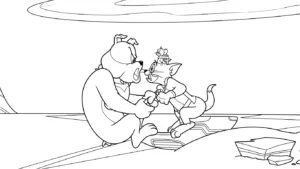 in tranh tô màu Coloriage Tom và Jerry cho bé 6 tuổi