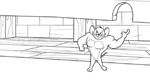 tranh tô màu Coloriage Tom và Jerry cho bé tải về