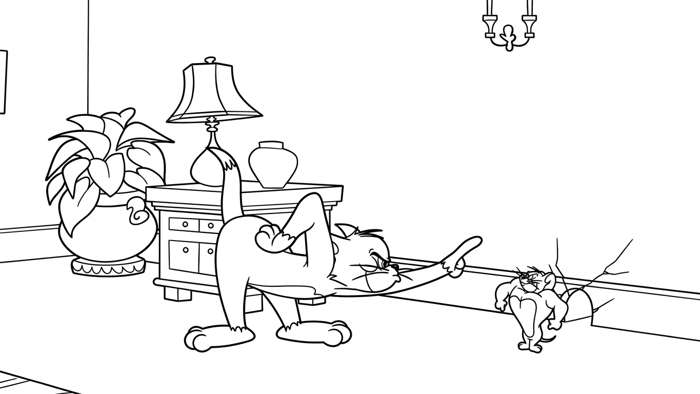 tải tranh tô màu Coloriage Tom và Jerry cho bé miễn phí
