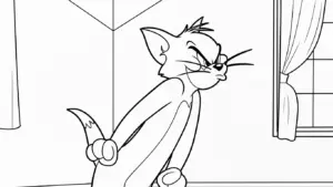 hình tô màu Coloriage Tom và Jerry cho bé tải miễn phí