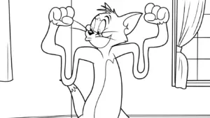 hình tô màu Coloriage Tom và Jerry cho bé 7 tuổi miễn phí