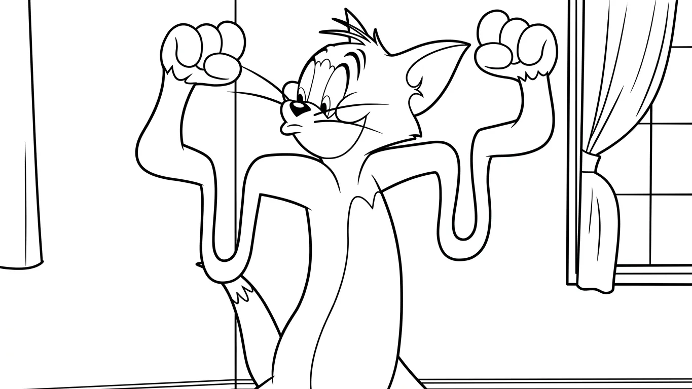 hình tô màu Coloriage Tom và Jerry cho bé 7 tuổi miễn phí