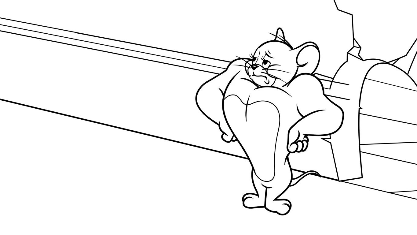 hình tô màu Coloriage Tom và Jerry cho bé 5 tuổi miễn phí 2