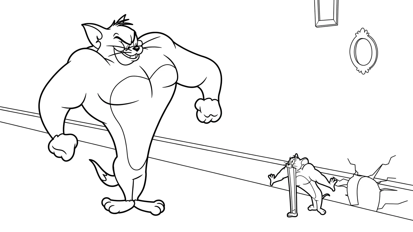 tranh tô màu Coloriage Tom và Jerry rõ nét