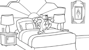 hình tô màu Coloriage Tom và Jerry cho bé 5 tuổi