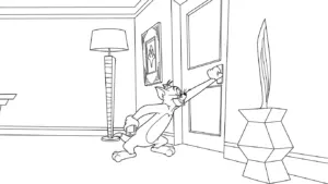 in tranh tô màu Coloriage Tom và Jerry cho bé 6 tuổi