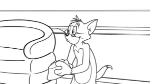 hình tô màu Coloriage Tom và Jerry cho bé 4 tuổi miễn phí
