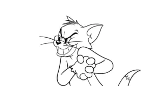 tranh tô màu Coloriage Tom và Jerry cho bé 4 tuổi miễn phí