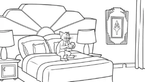 tranh tô màu Coloriage Tom và Jerry cho bé đơn giản