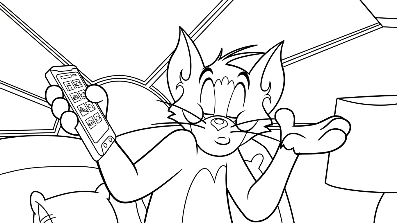 tải hình tô màu Coloriage Tom và Jerry