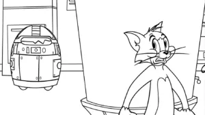 hình tô màu Coloriage Tom và Jerry cho bé 3 tuổi