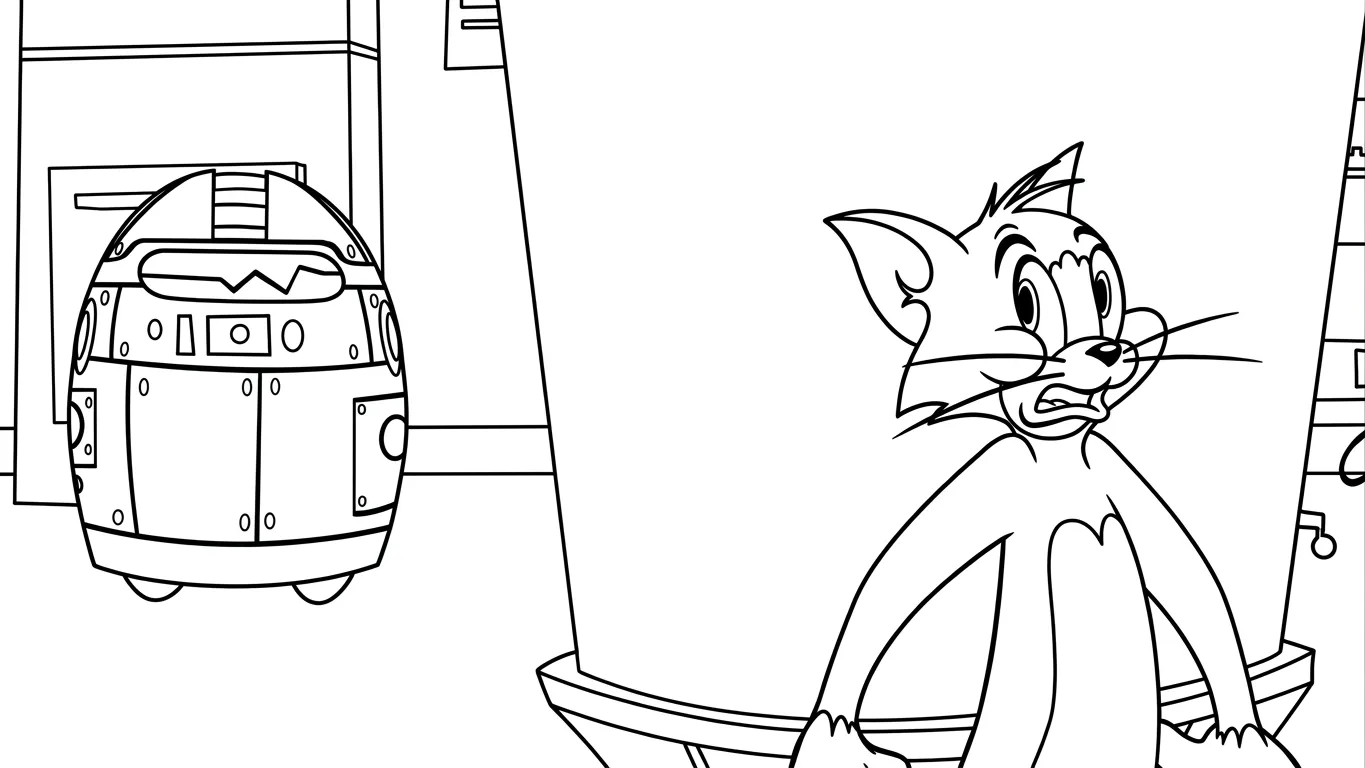 hình tô màu Coloriage Tom và Jerry cho bé 3 tuổi
