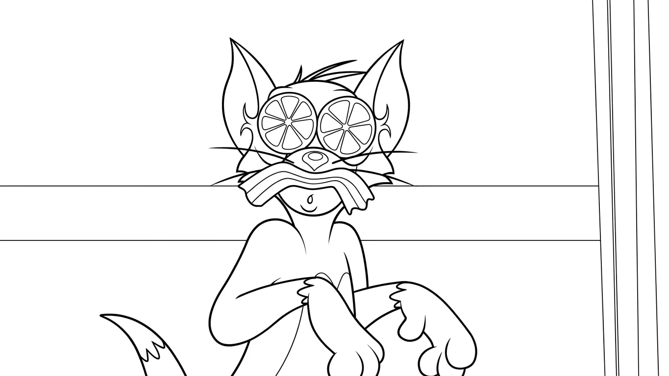 tranh tô màu Coloriage Tom và Jerry cho bé 4 tuổi
