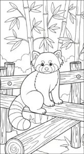 download tranh tô màu Tô Màu Gấu Trúc Đỏ miễn phí