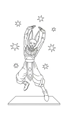 tải tranh tô màu Tranh Tô Màu Beerus 15 cho bé 7 tuổi