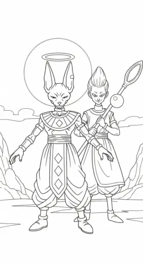 in tranh tô màu Tranh Tô Màu Beerus 17