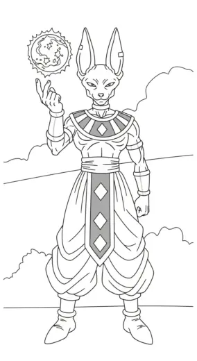 in tranh tô màu Tranh Tô Màu Beerus 24