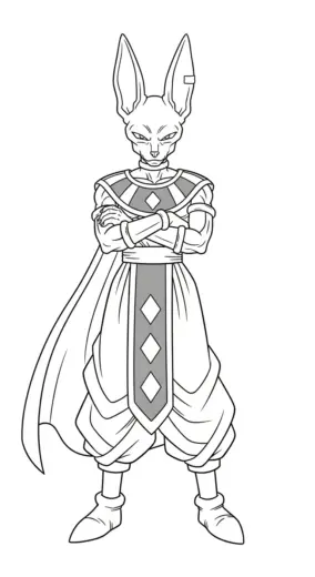 in hình tô màu Tranh Tô Màu Beerus 27 cho bé