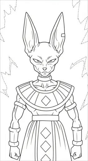 tải hình tô màu Tranh Tô Màu Beerus 31 chất lượng cao