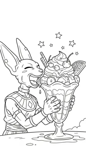download tranh tô màu Tranh Tô Màu Beerus 33 chất lượng cao
