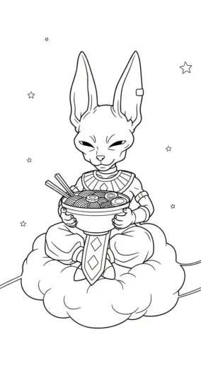 hình tô màu Tranh Tô Màu Beerus 35 tập tô