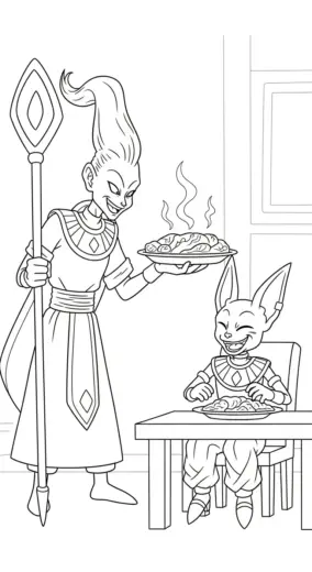 in tranh tô màu Tranh Tô Màu Beerus 36 cho bé 8 tuổi