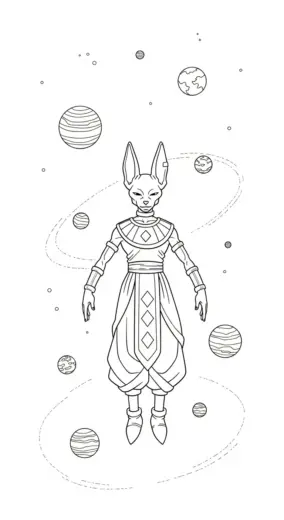 in hình tô màu Tranh Tô Màu Beerus 42 cho bé 6 tuổi