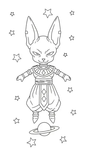 tranh tô màu Tranh Tô Màu Beerus 46 rõ nét
