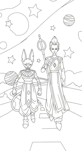 in hình tô màu Tranh Tô Màu Beerus 7