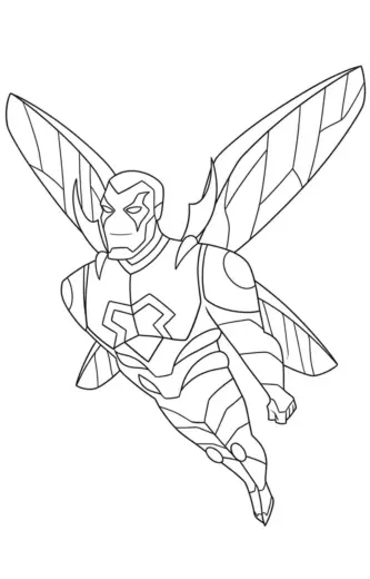 hình tô màu Tranh Tô Màu Blue Beetle 14 cho bé 3 tuổi chất lượng cao