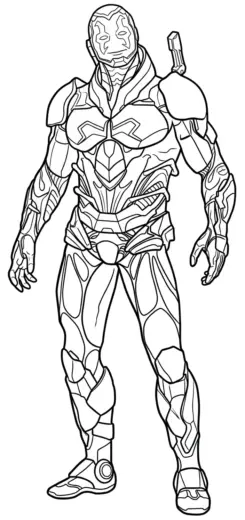tải tranh tô màu Tranh Tô Màu Blue Beetle 16 cho bé