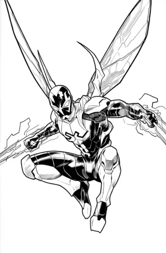 tải tranh tô màu Tranh Tô Màu Blue Beetle 18 chất lượng cao