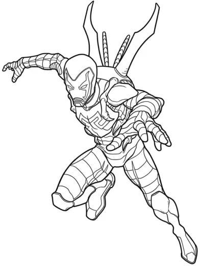 mẫu in hình tô màu Tranh Tô Màu Blue Beetle 25 cho bé